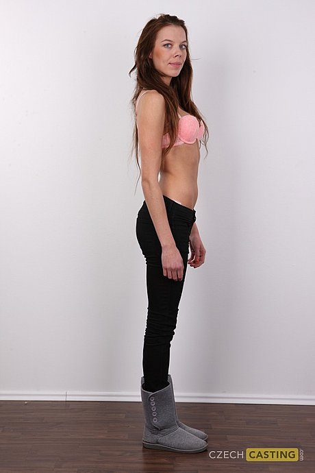 First timer Denisa stands straight and proud before getting totally naked - Image 5 of 20  in Close Up category   featuring Denisa 