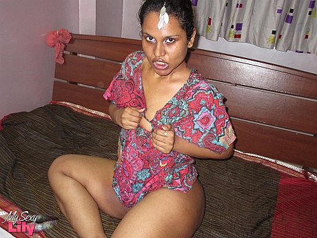 Indian female flaunts her gigantic behind before showing her undressed twat - Image 14 of 16  in Pussy category   featuring Lily Singh 
