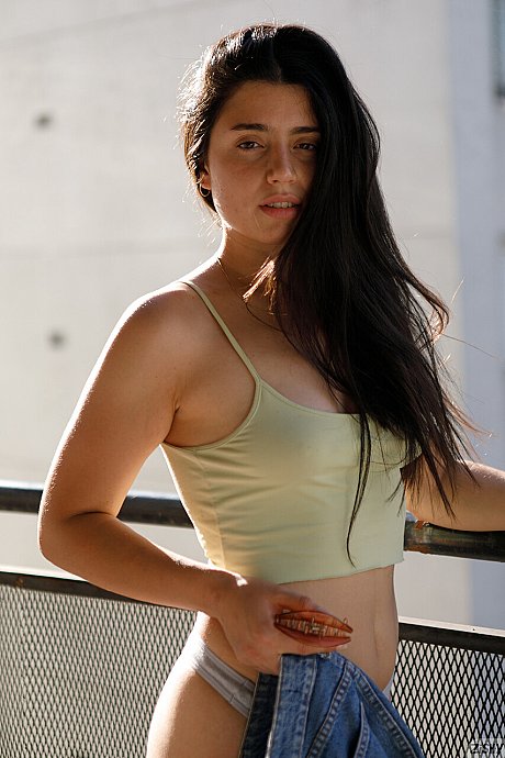 Amateur cutie Franny Lagos shows her titties & humongous behind while eating a watermelon - Image 1 of 12  in Babe category   featuring Franny Lagos 