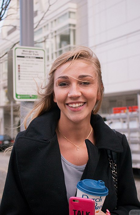 Lovely blondy babe Kendra Sunderland flashing juicy enormous tits in public - Image 9 of 11  in Teen category   featuring Kendra Sunderland 