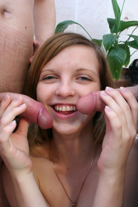 Alluring teen Simona ends a hardcore gangbang with drippy facials - #318259