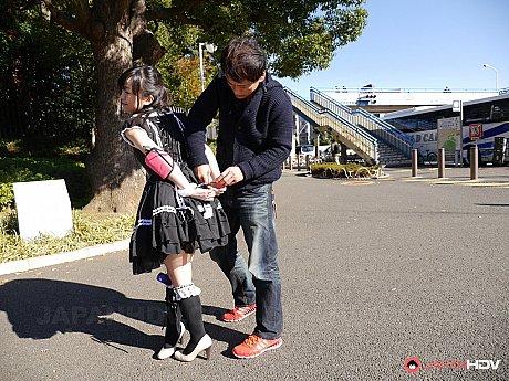 Kinky Japanese maid Yui Kyouno gets treated to a remote controlled vibrator - Image 16 of 20  in Outdoor category   featuring Yui Kyouno 