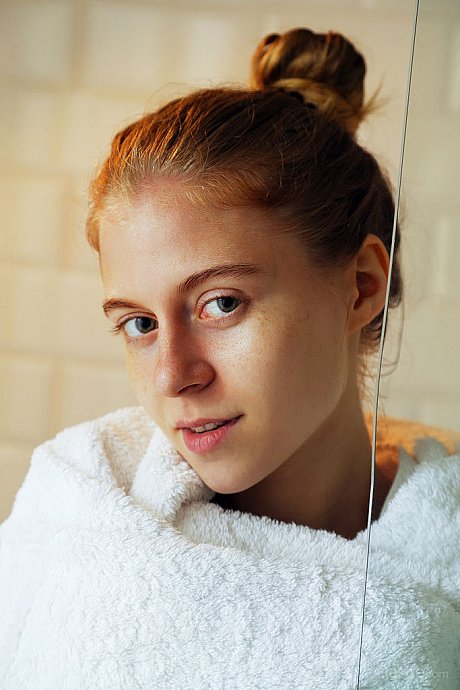 Skinny teenie Shayla spreads her snatch after a shower - Image 16 of 16  in Model category   featuring Shayla 