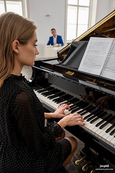Pretty attractive teenie Tiffany Tatum loves hardcore sex with her piano teacher - Image 2 of 20  in Cumshot category   featuring Mugur, Tiffany Tatum 