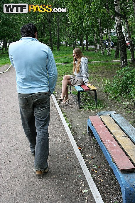 Horny slut gf lady Yulia blonde spits out cum after having sex in car and public place - Image 1 of 16  in Outdoor category   featuring Yulia Blondy, Valter Karotti 