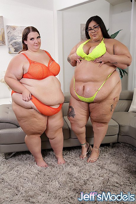 Morbidly obese women Kayla Peach & Crystal Blue take turns getting undressed - Image 15 of 16  in Natural Tits category   featuring Crystal Blue, Kayla Peach 
