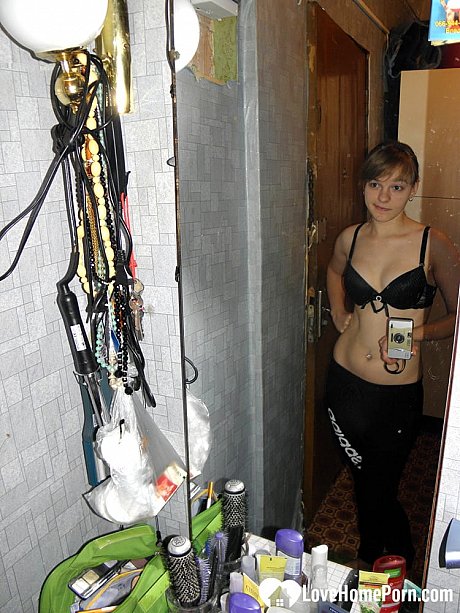 Hot young with natural breasts undresses and takes charming homemade selfies - Image 1 of 20  in Close Up category   featuring Anne Eden 