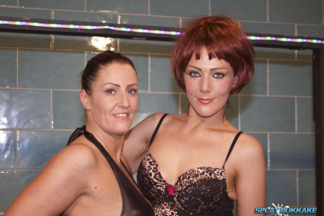 Red Hair amateur Porscher Wells purses her lips during bukkake action - #1204459