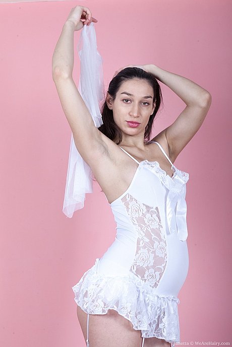 Brunette bride Janetta shows her new fiance exactly where she wants his schlong - Image 3 of 16  in Pussy category   featuring Janetta 