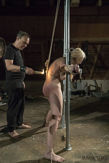 Blond sex slave Roxy Risingstar find herself being tortured while in bondage - Image 14 of 16  in Legs category   featuring Roxy Risingstar 