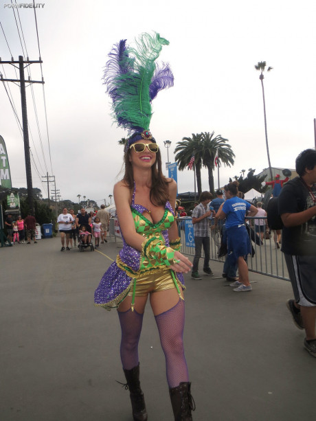 A group of pornstars dress up in carnival costumes to flaunt their hot bodies - #1212469