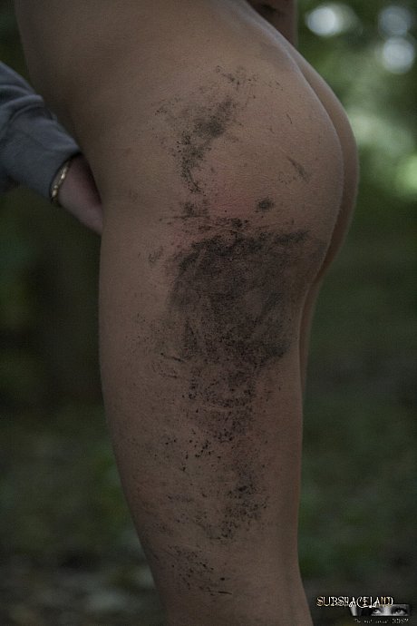 Yellow-haired teenie with small tits Caroline Fox gets caught and punished in the woods - Image 6 of 20  in Close Up category   featuring Caroline Fox 