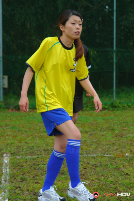 Teenie asian girl GF lady gets her silky snatch toyed by a football team outdoors - #1316744