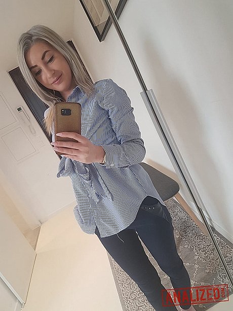 Amateur blondy Ari Fox reveals her small titties and poses in front of a camera - Image 2 of 20  in Teen category   featuring Ari Fox