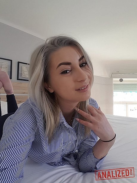 Amateur blondy Ari Fox reveals her small titties and poses in front of a camera - Image 3 of 20  in Teen category   featuring Ari Fox