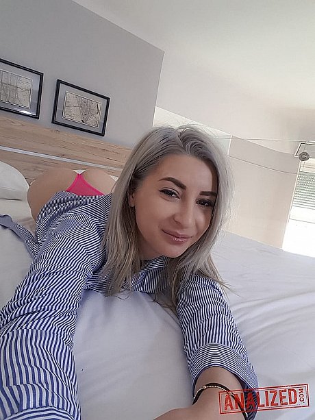 Amateur blondy Ari Fox reveals her small titties and poses in front of a camera - Image 4 of 20  in Teen category   featuring Ari Fox