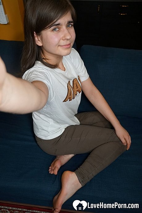 Adorable young shows off her amazing melons & her curvy ass in leggings - Image 15 of 20  in Pantyhose category  