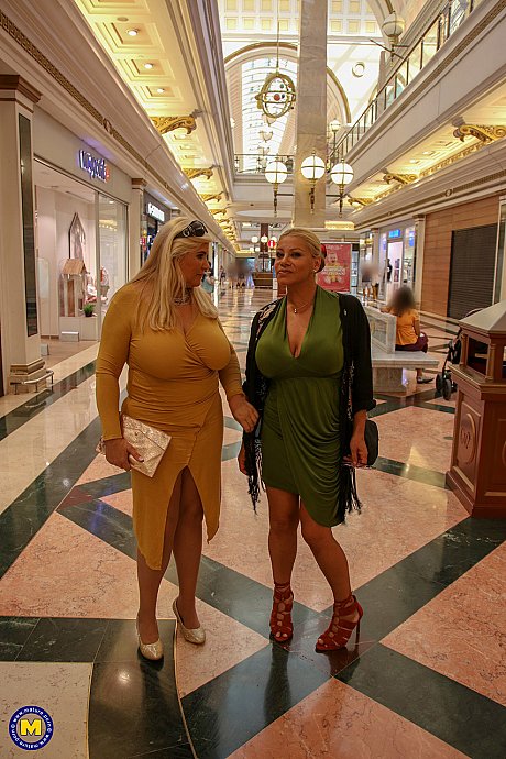 Chubby MILFs Alexa Blun & Musa Libertina pose in public in their sexy dresses - Image 8 of 20  in Latina category   featuring Musa Libertina, Alexa Blun 