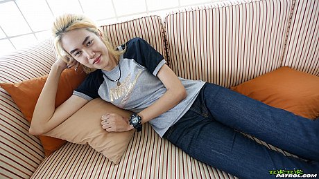 Blondie chinese teenie Yo exposes her body and gets a creampie after a POV fuck - Image 4 of 21  in Pussy category   featuring Yo 