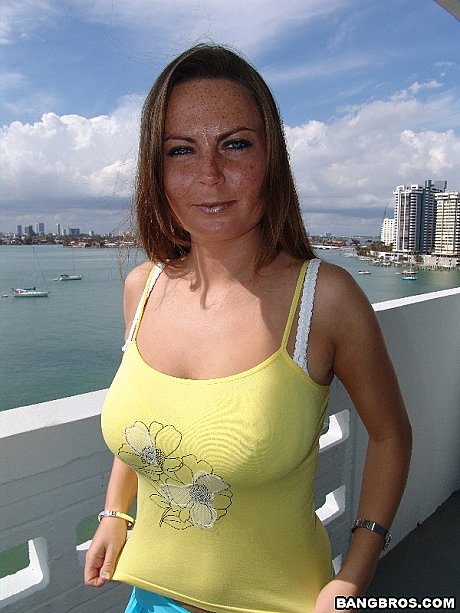 All-natural American Alexis shows her humongous titties and gives sensual head - Image 4 of 20  in Outdoor category   featuring Alexis May 