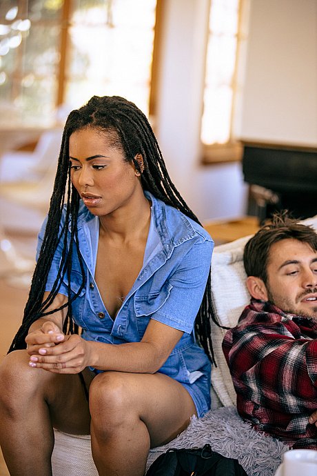 Bisexual black Kira Noir rides a white dude after lesbian sex with a blonde - Image 11 of 21  in Spreading category   featuring Kira Noir, Dante Colle, Kenna James 