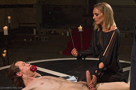 MILF Mona Wales inserts dongs in her male sub's urethra in a slutty femdom scene - Image 4 of 20  in Close Up category   featuring Owen Gray, Mona Wales 