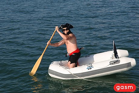 Naughty amateur women with hot curves share a rod in a boat cabin - Image 8 of 11  in Amateur category  