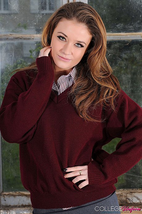 College Uniform starring Jess Impiazzi Hot Pictures - Image 7 of 21  in Pantyhose category   featuring Jess Impiazzi 