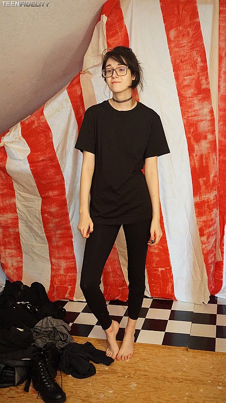 Adorable petite whore GF chick Ivy Aura strips undressed and poses on a carpet - Image 16 of 16  in Babe category   featuring Ivy Aura 