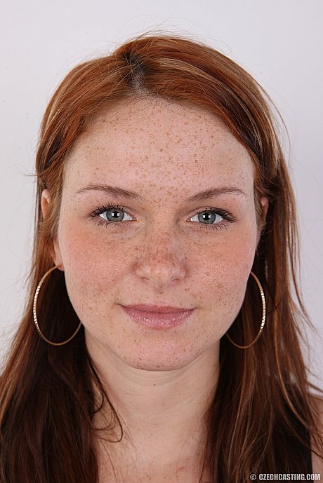 Freckled redhead Adela takes off all her clothes for the very first time - Image 1 of 20  in Babe category   featuring Amber Fox 