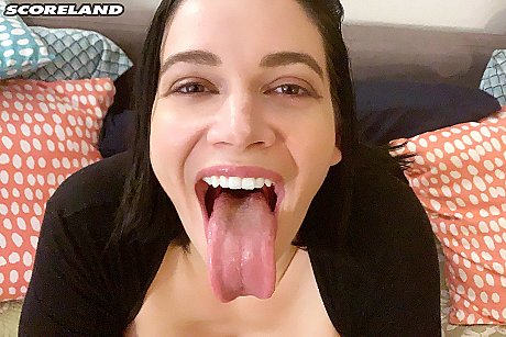 Solo girl GF woman Brooklyn Springvalley sticks out her tongue after loosing her juggs - Image 15 of 15  in Close Up category   featuring Brooklyn Springvalley 