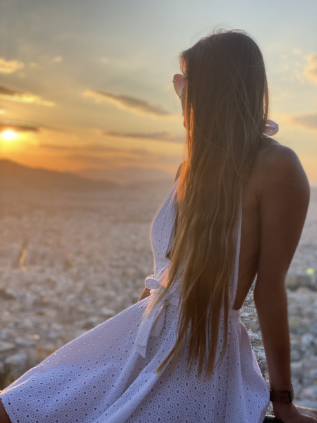 Tall Ukrainian model Jasmin Jass shows off her tight ass & her tiny teenie breasts