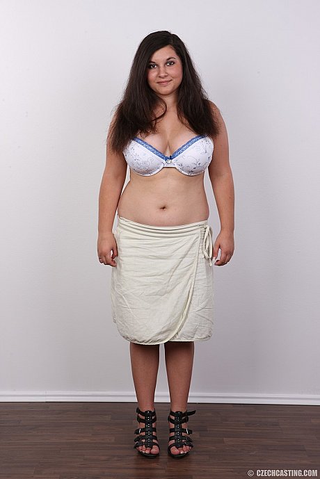 Overweight brunette Lucie undresses to fulfill dreams of becoming a undressed model - Image 3 of 20  in Skirt category   featuring Lola Hot 