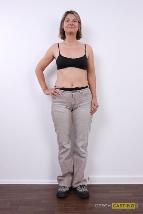 Sleazy yellow-haired mom Jaroslava takes off all her clothes for the first time - #1110469