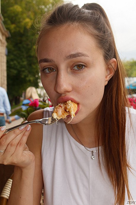 Amateur babe with a ponytail Ira Sedina loses her stockings & shows her booty - Image 3 of 12  in Teen category   featuring Ira Sedina