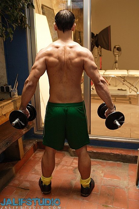 Gay Latino Rafa Madrid strips & shows his muscular body & humongous schlong - Image 4 of 21  in Gay category  