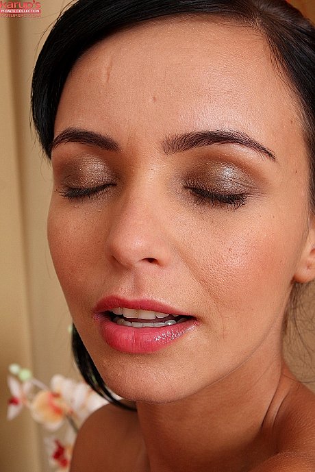 Delightful babe with massive juggs Stella Jones rubs her pussy in a solo - Image 18 of 20  in Close Up category   featuring Stella Jones 