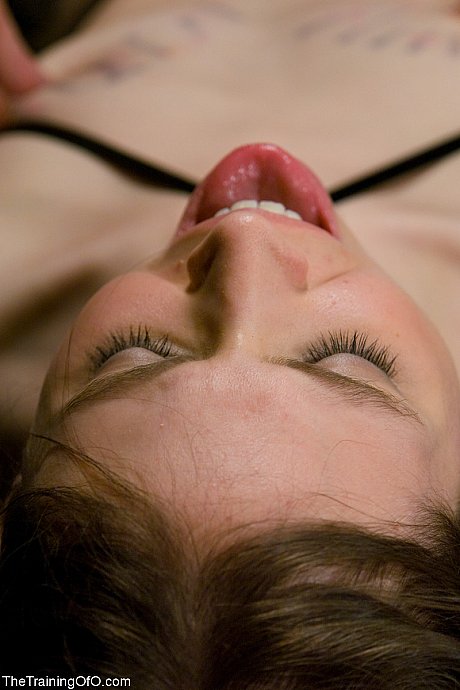 Slim babe with a yummy pussy Kristine getting cummed in her mouth in bondage - Image 5 of 20  in Pussy category   featuring Maestro, Kristine Andrews 