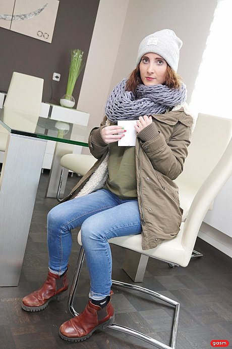 Brunette teen Lia Louise sheds her winter clothes to enjoy a hardcore fuck - Image 6 of 15  in Teen category   featuring Lia Louise 
