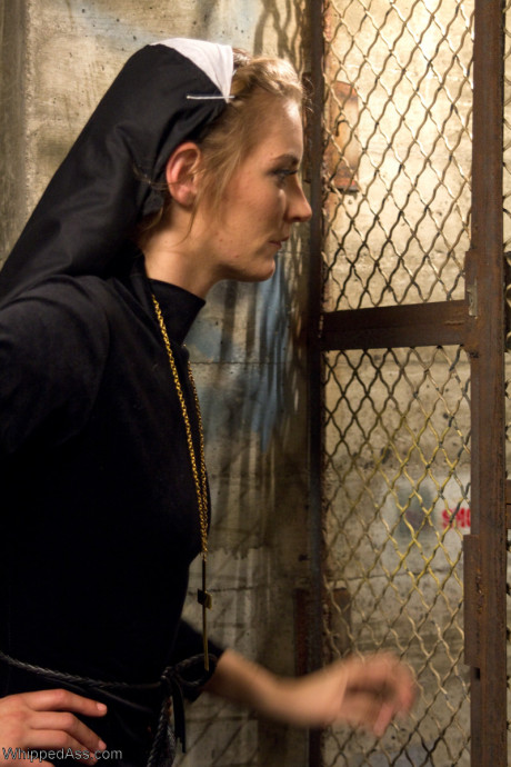 Brunette nun Audrey Noir gets punished & finger slammed by sister Mona Wales - #1210766