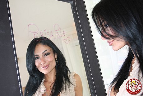 Busty Iranian bitch chick Persia Pele fixes her lips before blowing meat - Image 2 of 16  in MILF category   featuring Persia Pele, Jack H 