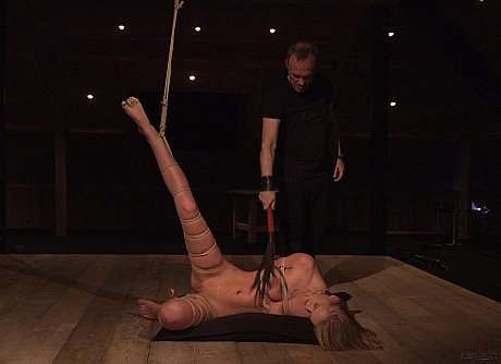Nude lady girl woman Ariela Donovan is worked over in bondage by a sadist before a blowjob - Image 6 of 15  in Pussy category   featuring Ariela Donovan 