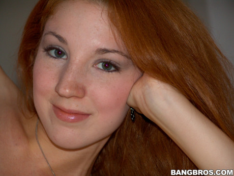 Sexy redhead Stefanie Renee unveils her humongous boobies before blowing a monster rod - #1538835