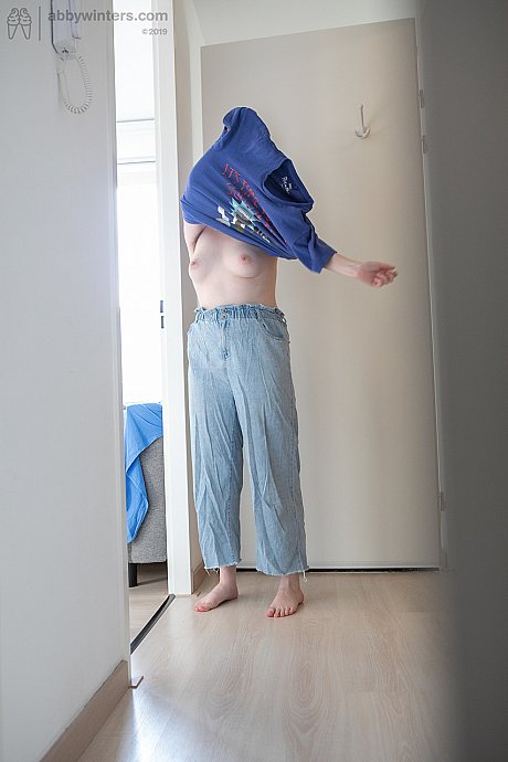 Horny Australian amateur Casey Q gets spied on while dressing in her pajamas - Image 17 of 21  in Tiny Tits category   featuring Casey Q 