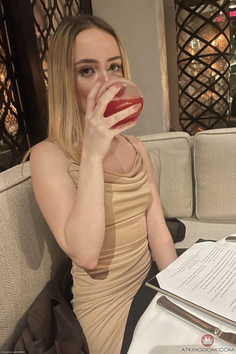 Kinky slim teen Maria Kazi presents her shaved love holes on a terrace - #1062828