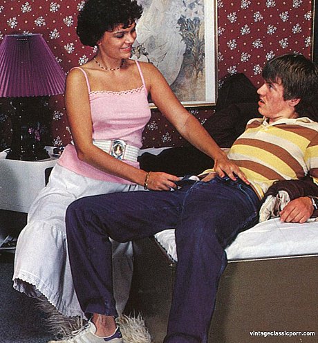 Brunette MILF gets her silky pussy licked in a hot orgy with a couple - Image 3 of 20  in Groupsex category  