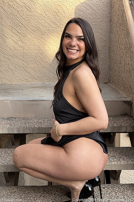 Brunette amateur Ivy models undergarment and heels during solo action - Image 15 of 15  in Model category   featuring Ivy 