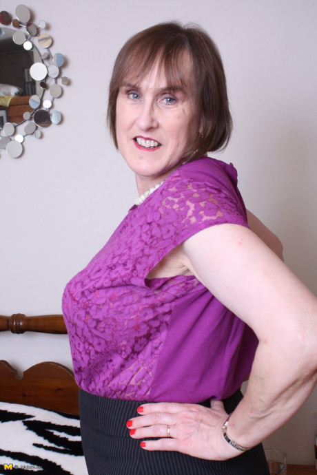 Wild British grandma shows her tight body in attractive lingerie - #204079