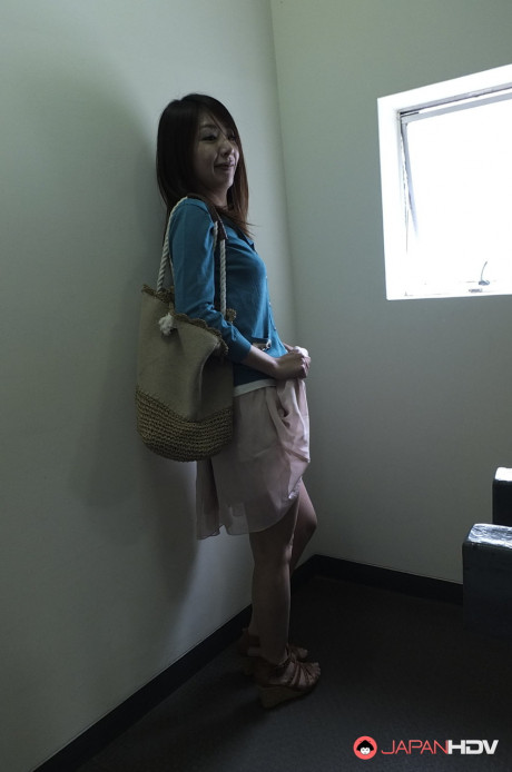 Japanese whore gf girl Tomomi Matsuda gives a oral sex in a bathroom before upskirt play
