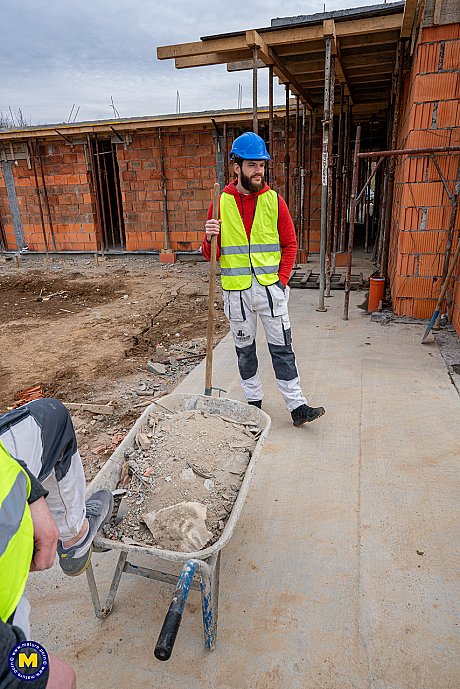 Mature supervisor Layla blows and fucks two construction workers - Image 2 of 21  in Pussy category   featuring Layla 